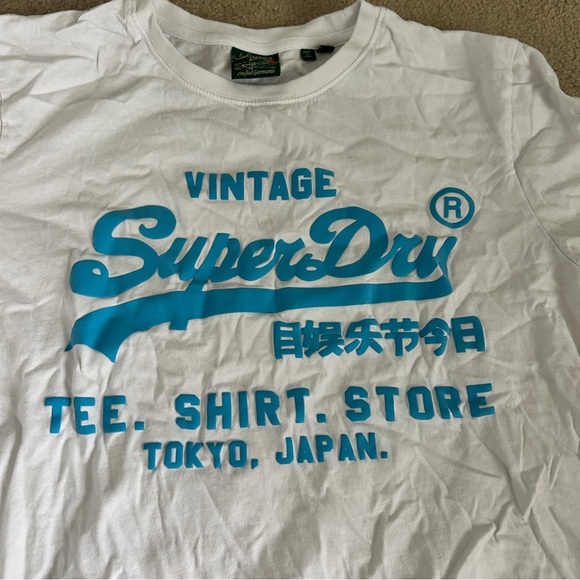Vintage White T-Shirt with Blue Graphic - Picture 2 of 6